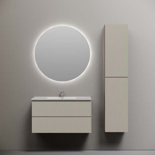 Тумба под раковину Sancos SNOB R SNR90CE 90х40 подвесная цвет бежевый - фото 2